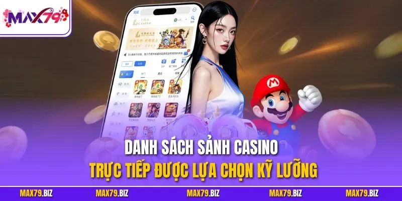 Danh mục trò chơi live casino quen thuộc, dễ tiếp cận