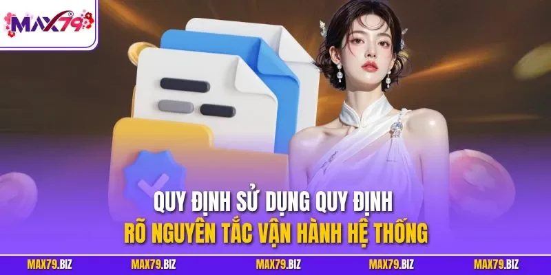 Quy định sử dụng quy định rõ nguyên tắc vận hành hệ thống